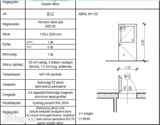 Bontott Rolla alumínium ajtó