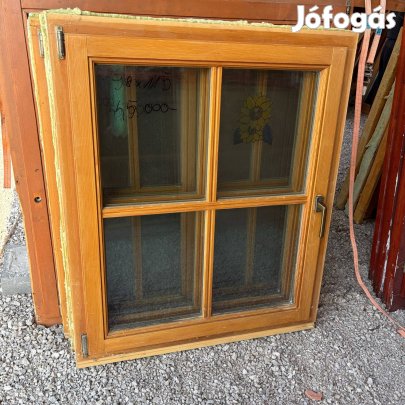 Bontott fa díszosztós bukó-nyíló ablak 98x115