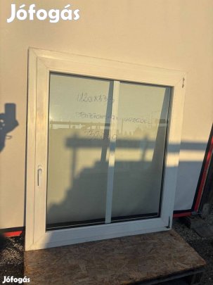 Bontott használt hőszigetelt műanyag ablak 120x130 bukó-nyíló