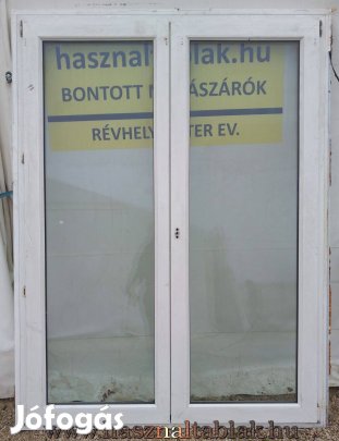 Bontott műanyag erkélyajtó 2 szárnyas kivitel