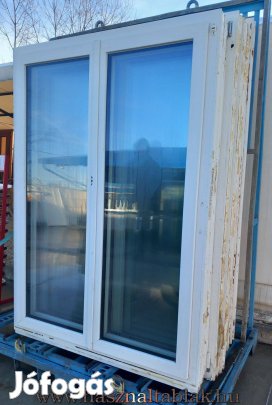 Bontott műanyag erkélyajtó 2 szárnyas kivitel