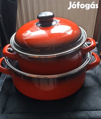 Bonyhádi edények piros fekete 