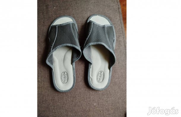 Bőr Papucs Bőr Béléssel Formázott Talpkialakítás,Új