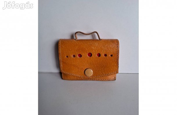 Bőr aprópénz tartó aktatáska pénztárca 8*6,5 cm_