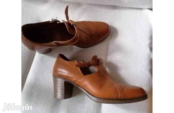 Bőr cipő - női, barna 38