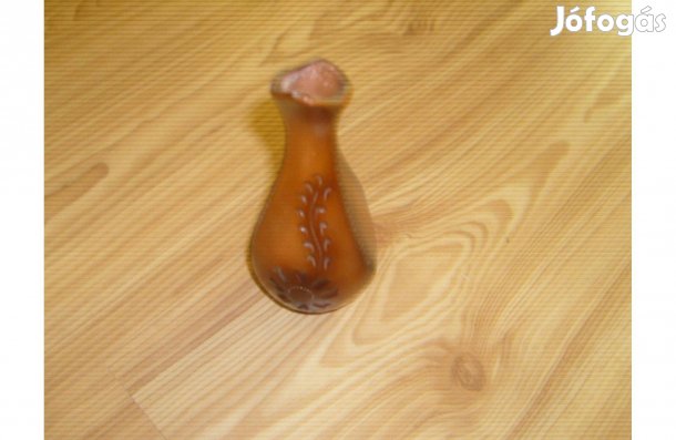 Bőr hatású kerámia váza 18 cm - Új