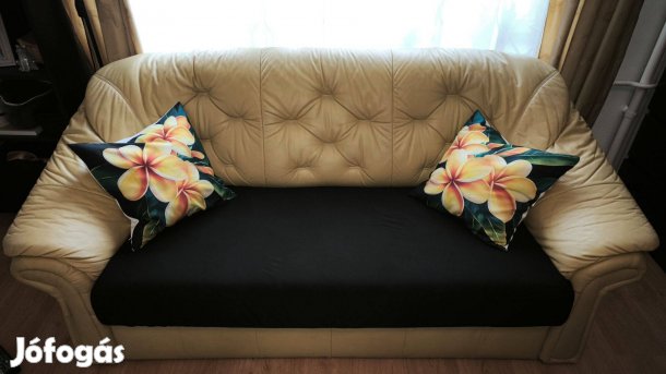 Bőr kanapé+ 2 fotel