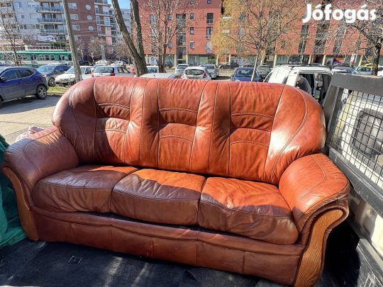 Bőr kanapé szett 