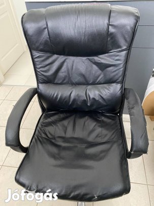 Bőr magas háttámlás forgó irodaszék gurulós szék eladó