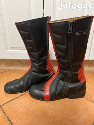 Bőr motoros csizma, 41-es