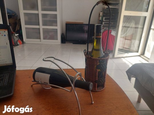 Bor,palack,tartók,asztali,fém,diszes