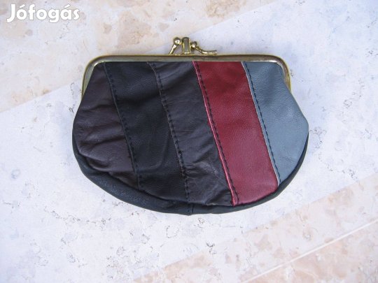 Bőr pénztárca - színes