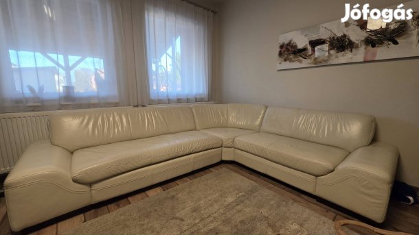 Bőr sarok ülőgarnitúra.