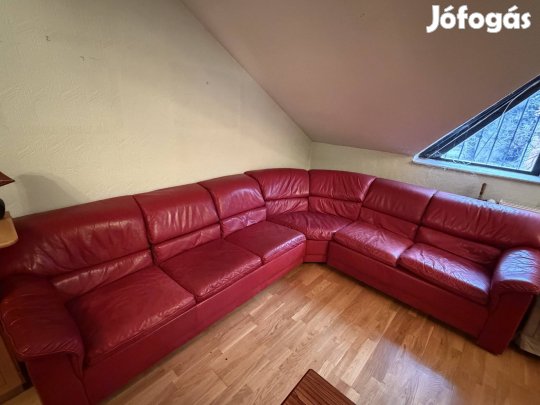 Bőr sarokülőgarnitúra