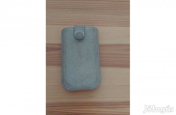 Bőr telefontok, világos, 8 x 12,5cm-es