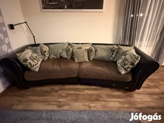 Bőr ülőgarnitúra (kanapé, 2 fotel)