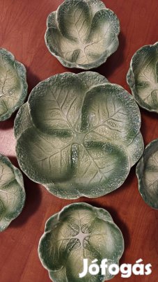 Bordallo Pinheiro zöld káposzta salátatál készlet 