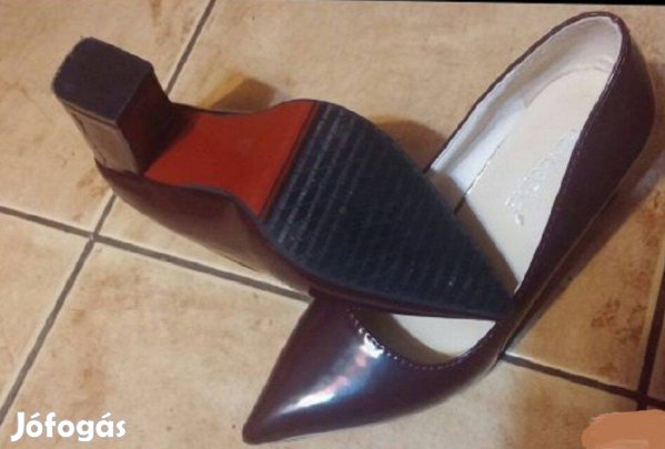 Bordó 39~es cipő új