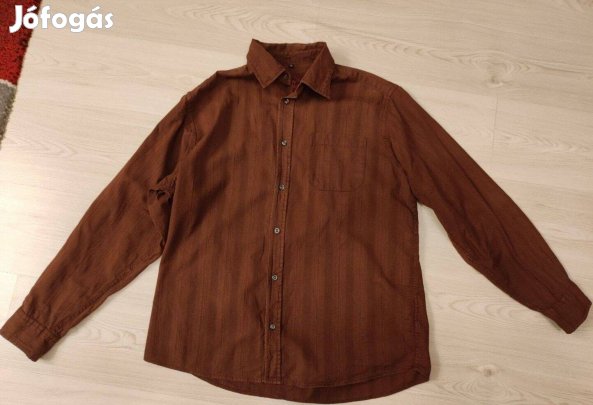 Bordó C&A férfi ing Angelo Litrico 100 % pamut ing 43/44 XL