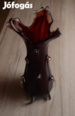 Bordó Muránói Üvegváza