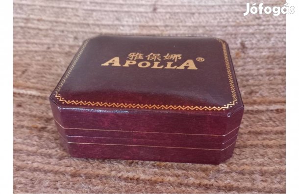 Bordó bőr ékszertartó 9,5x8,5x4 cm - Új