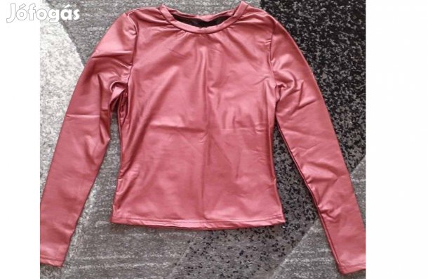 Bordó bőrhatású felső XS