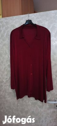 Bordó elől gombos hosszú ujjú felső, kardigán 50-es