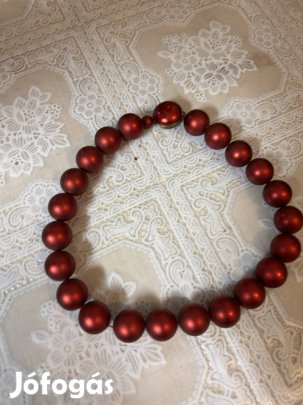 Bordó gyöngysor 38 cm nyaklánc