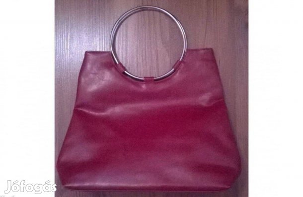 Bordó műbőr női táska