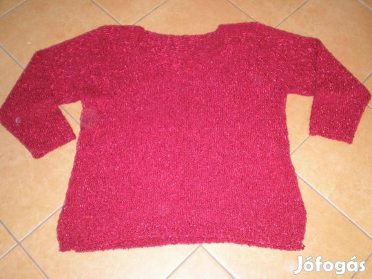 Bordó női kötött pulóver XXL-es XXL újszerű állapotban