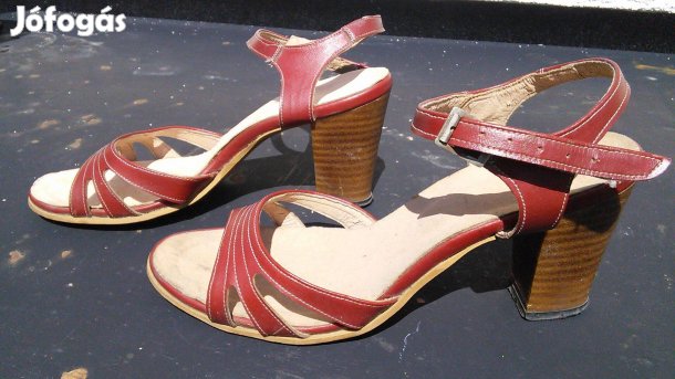 Bordó női magas sarkú szandál cipő magassarkú 38-as