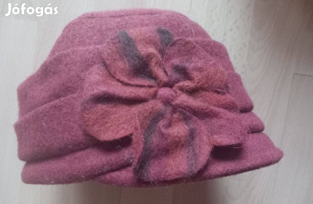 Bordó női posztó kalap
