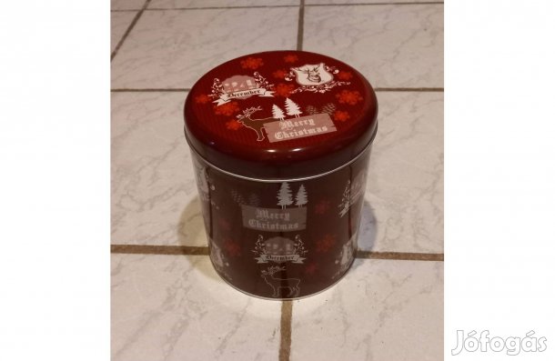 Bordó szarvasos díszdoboz 19 x 17 cm - Új