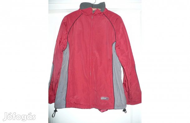 Bordó színű női dzseki szürke betéttel, M-es méret