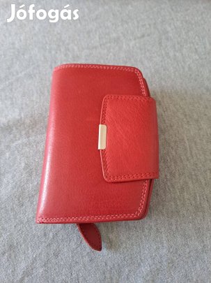 Bordóspiros bőr új női pénztárca, sokrekeszes