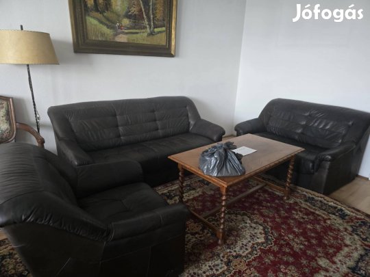 Bőrgarnitúra 3db-os