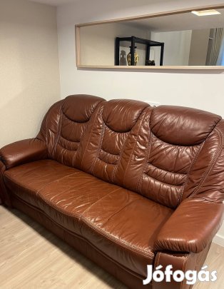 Bőrkanapé barna andante