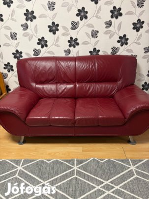 Bőrkanapé+fotel eladó