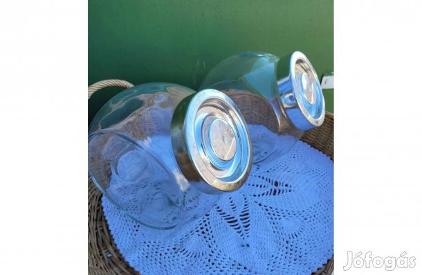 Bormioli Rocco Pandora Metál tároló üveg pár 2,23L