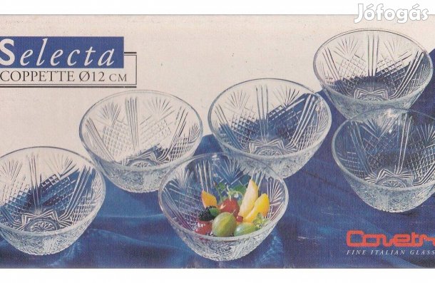 Bormioli olasz üveg salátás kompótos desszertes készlet