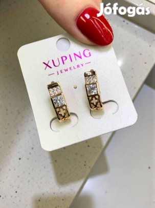 Boróka rose gold színű köves antiallergén xuping fülbevaló