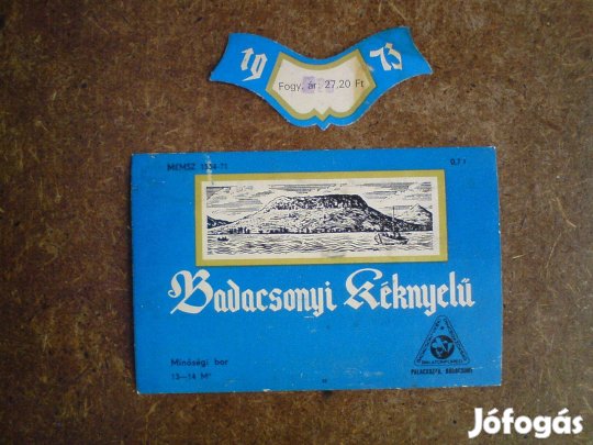 Boros címke - Badacsonyi kéknyelű