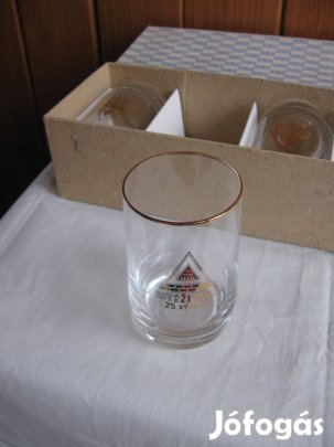 Borospohár készlet Zsolnáról, 6 db-os