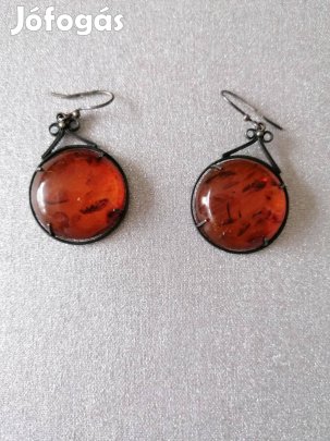 Borostyán fülbevaló