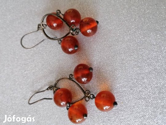 Borostyán fülbevaló eredeti