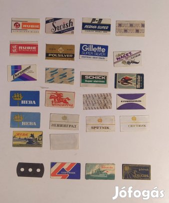 Borotva pengék, címkével - gyűjtemény