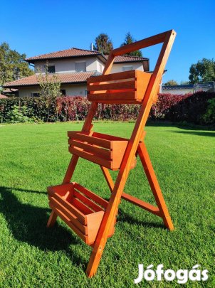 Borovi Fenyőből Készült 3 Szintes Virágállvány