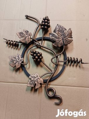 Borozó bor szőlő pince cégér Kovácsoltvas cég reklám kerítés kemence