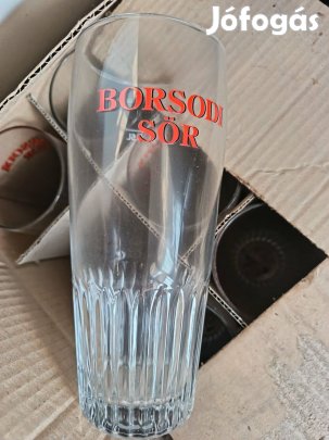 Borsodi sörös poharak sosem használtak szép állapotban