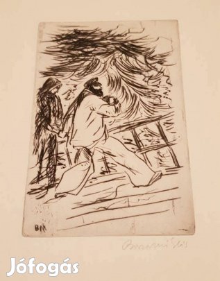 Borsos Miklós Tengerész Rézkarc